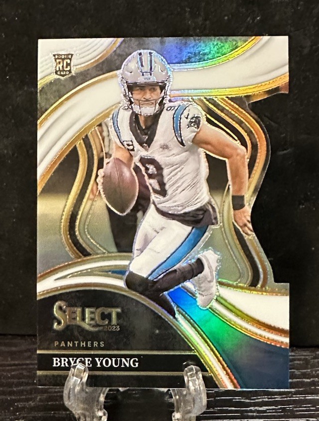 2023 Panini Select - Club Level Bryce Young #291 White Prizm Die-Cut /199 (RC)