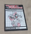 1985 G1 Transformers Slag Instruction Booklet