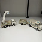 Vintage 1970s Tonka Bell System TELEPHONE REPAIR Van Trailer & Boom Bucket Truck