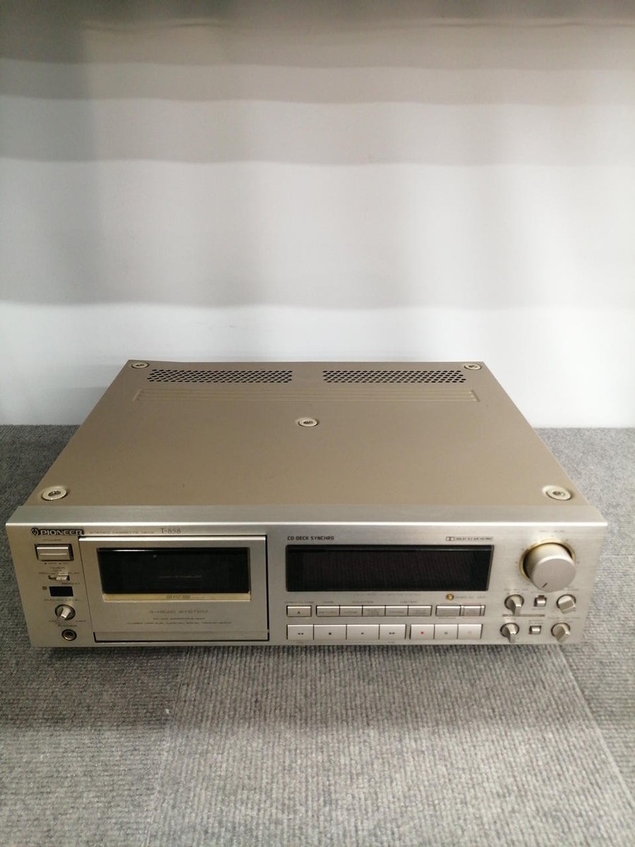 ジャンク　パイオニア　ステレオカセットデッキ　T-858　通電確認済み ジャンク パイオニア ステレオカセットデッキ T-858 通電確認