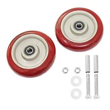 Heavy Duty 3 Inch PU Caster Wheels Bearings Repair Kits, Plate Casters, Shelf...