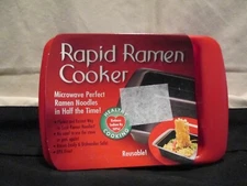 Rapid Ramen Cooker Microwave Ramen 3 Minutes BPA Free Dishwasher Safe Red- NEW