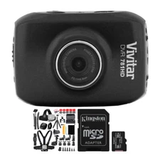 Vivitar DVR781HD HD Action Cam with LCD Rear Screen and Waterproof Case Bundle