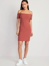 Old Navy Women's Fitted Scoop-Neck Rib-Knit Mini Dress Size XSP XS S M XXL