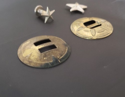 2 Brass Concho With Slots Star Concho 3D Star Decorative Pin Stainless Steel . - Picture 9 of 16