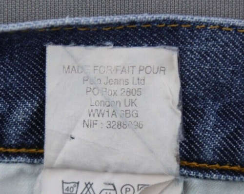 Vintage Herren Ralph Lauren schmale Schreinerjeans Knopfleiste Gr. 34x34 (MSR 34X31) - Bild 6 von 12