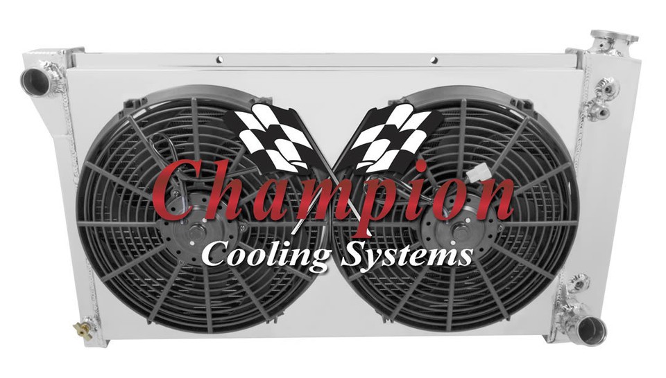 1967 - 1972 Chevy Blazer 3 Row ADV Champion Radiator w/ 2 14