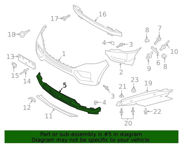 NEW OEM Ford Front Bumper Lower Valance LB5Z-17D957-BB Ford  