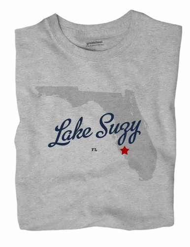 Lake Suzy Florida Map Lake Suzy Florida Fl Fla T-Shirt Map | Ebay