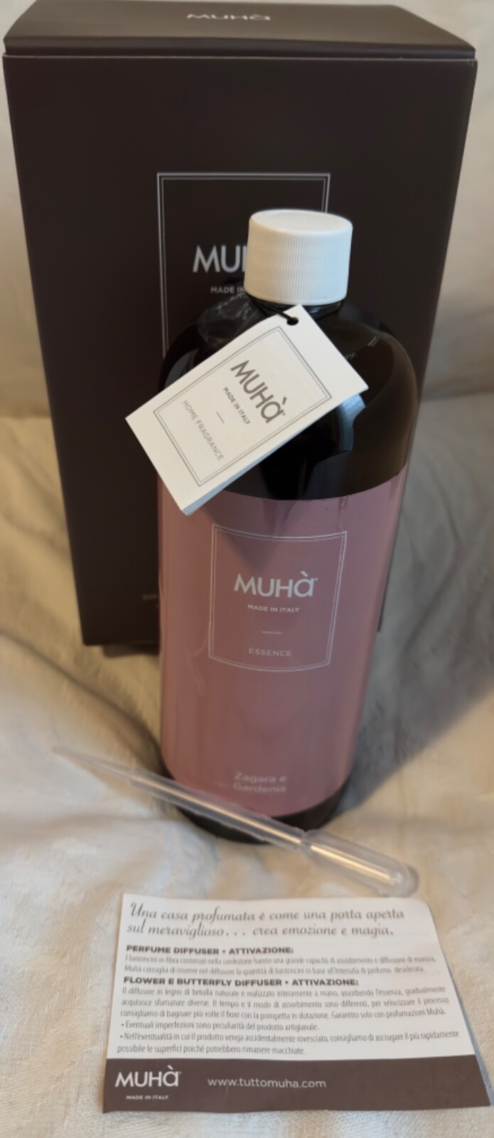 Ricarica Muhà Zagara e Gardenia 500ml: Profumatore Ambiente Artigianale