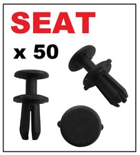 50 x SEAT Plastic Expanding Rivets Grille Bumper Trim Radiator Cover Clips