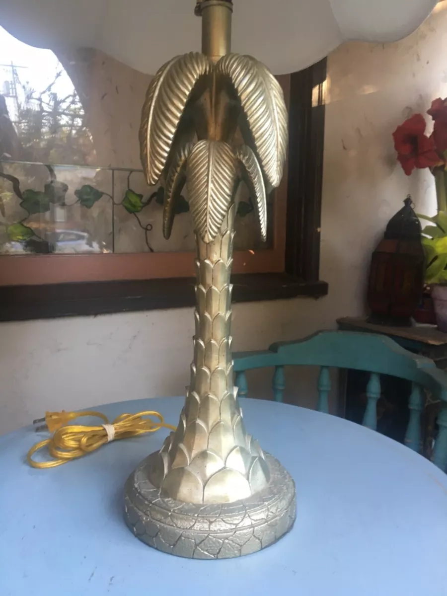 Vintage palm tree table lamp deals