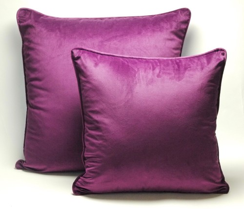 Velvet Cushion Covers Plain Piped Large or Standard - Picture 4 of 43