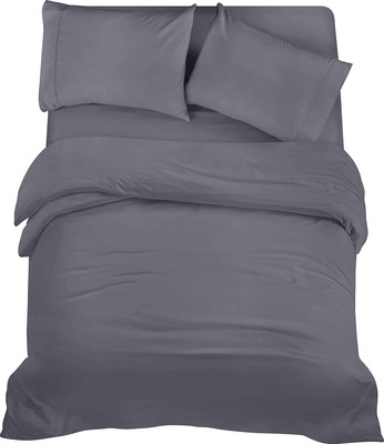 Utopia Bettwäsche 4-teiliges Doppelbettwäsche-Set (grau) Zustand neu, ohne OVP