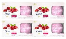 Dove Milk Swirls Vanilla Raspberry Creamsicle Bath Bombs 2.8 oz (Twin Pack)4 Box
