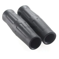 Hand Grips Rubber Throttle 7/8" Handlebar Black Motorcycle Vintage Coke Bottle
