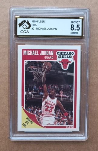 Michael Jordan Fleer 1989/90 - Card #21 CGA 8.5 NM/MINT+ not PSA
