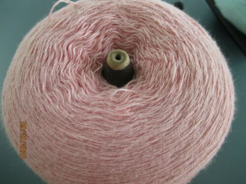 VTG Machine Knitting Unlabeled Medium PINK Acrylic 18+ oz Very Fine/Wt #1 b