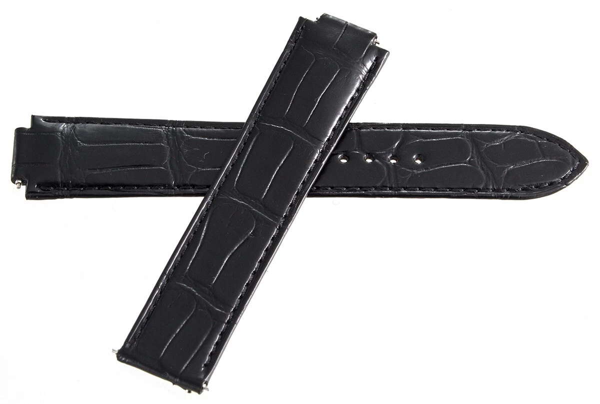 K*i様 Cartier 純正アリゲーター レザーベルト 23/21 Cartier 20mm x 18mm Black Alligator Leather Watch Band KDAELK97 | eBay