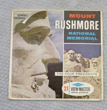 Vintage View Master Mount Rushmore Natl Memorial 3 Reels Packet A487