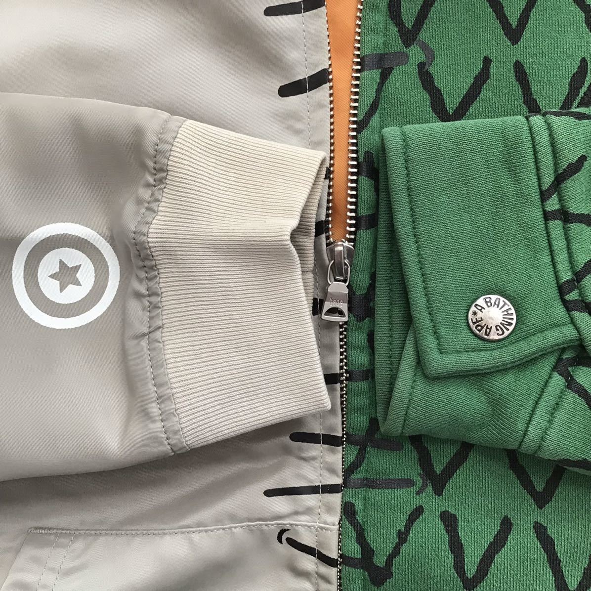 BAPE × AMBUSH Alligator Shark full zip hoodie A Bathing Ape Size S