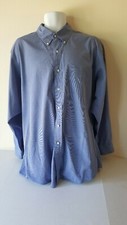 Brooks Brothers Mens Button Down Dress Shirt 17-34 Blue Long Sleeve 100 Cotton