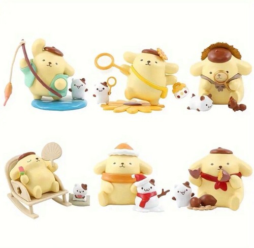 Caja ciega Sanrio Pompompurin Infancia Cuatro Estaciones, figura, gran regalo, rara - Imagen 2 de 2