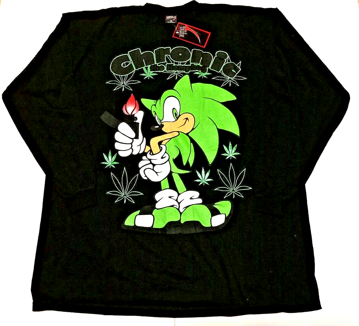 洋楽 R&B G-Rap T. GREEN / ORGANIZED KAOS CD VINTAGE CHRONIC THE HEMPHOG BLACK LONG-SLEEVE T-SHIRT - SIZE 3XL