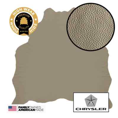 GENUINE BEIGE WHOLE HIDE 42 SQFT LEATHER COW AUTO UPHOLSTERY XL COWHIDE TAUPE
