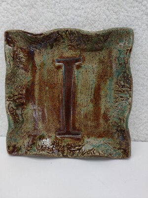 Lov Pottery LLC Of Mississippi Handmade 7'' Mono ''I'' Dish 3665
