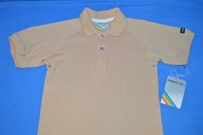 vintage 80s NWT BOYS MEMBERS ONLY BEIGE POLO SHIRT SIZE 6 RAINBOW TAG