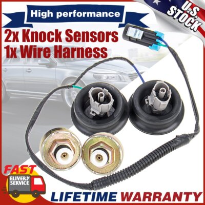 Knock Sensor & Harness for Chevy GMC 1500 2500 Cadillac Hummer H2 4.8L 5.3L 6.0L