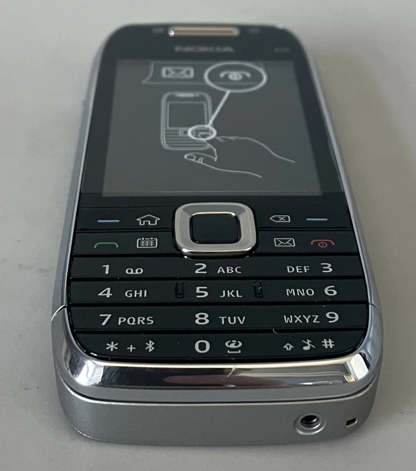 Nokia E75 Slider Phone — New Open Box — Complete — Silver Black — See Desc. - Image 4 of 4