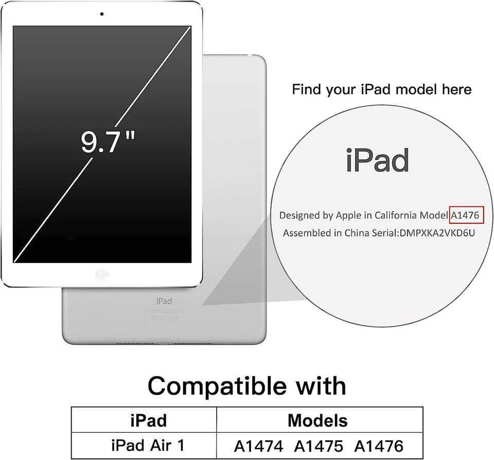 JETech Protective Hard Back Shell Soft-Touch Case | iPad Air 1st Gen. 9.7" 2013 - Image 4 of 4