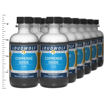 Copper(II) Oxide 6 lb Total (12 Bottles) Reagent Grade Fine Powder USA SELLER