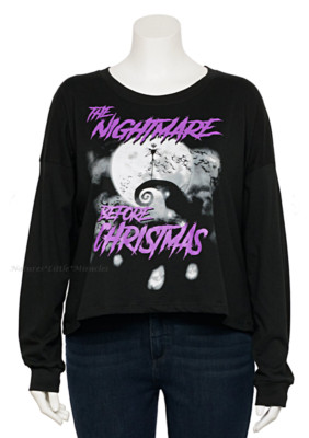 The Nightmare Before Christmas Shirt Women Juniors Plus Size 1X 2X 3X Disney NWT