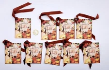 9-Fall-Autumn-Primitive-Farmhouse-Junk Journal-Linen Cardstock-Gift-Hang-Tags