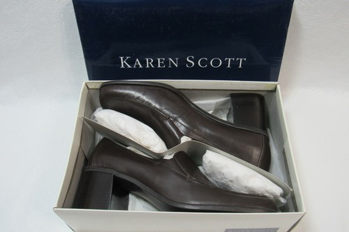 Karen Scott Shoe Loafer Size 10 Pump Heel Brown Women's - Picture 7 of 7