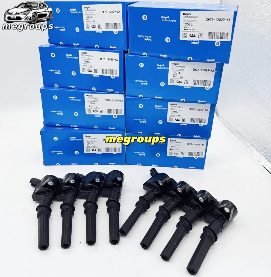 8X Delphi Ignition Coils 3W7Z-12029-AA DG508 For Ford F-150 Lincoln Expedition - Изображение 2 из 4