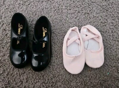 Girls Dance Shoes, Tap Shoes Size 10 By Trimfoot Pink Ballet