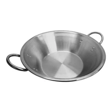 22'' x 7-1/2'' x 13'' Flat Surface Carnitas Cazo Pot Cooking Wok Stainless Steel