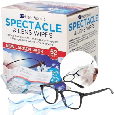 Alcohol Wipes For Glasses Healthpoint Spectacle Lens Wipes - 4 - Foto 11