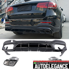 Heckdiffusor Auspuff Für Mercedes GLC X253 BLACK 63 AMG Look Nacht Paket