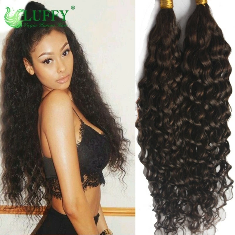 Curly Bulk Human Hair For Braiding Micro Braiding Human Hair No