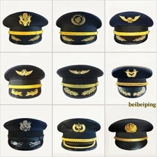 Pilot Cap Airline Captain Hat Uniform Hat Party Cap Military Cosplay Hats Gifts