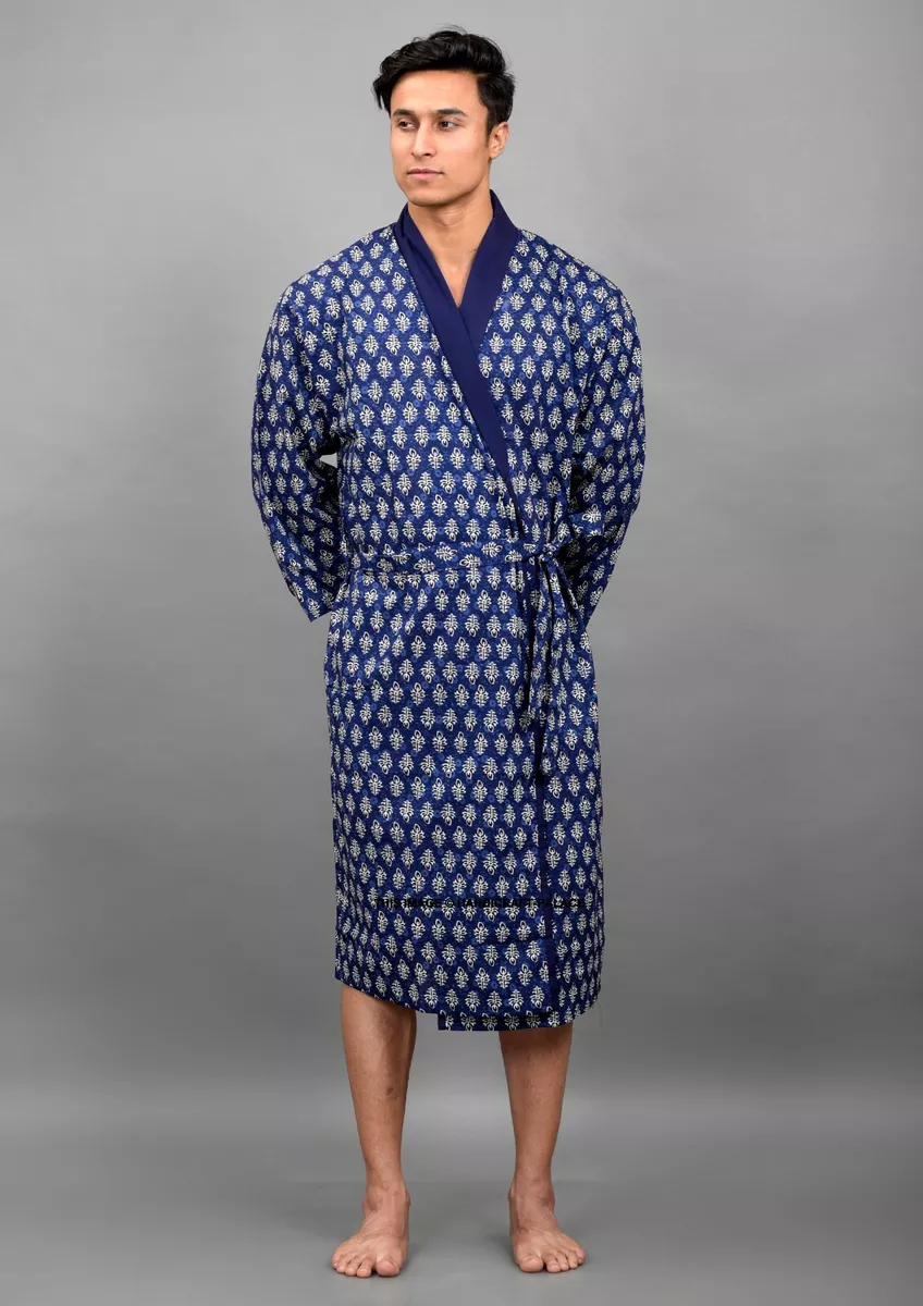 Cheap Western Cool Style Men with Waist Summer Imitation Pockets Belt Silk  Bath Robe Home Gown Sleepwear | Joom