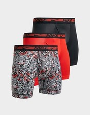 NEW Men's Nike 3-pack Flex Micro Trunks 4" Red, Black, Print XLARGE 40-42