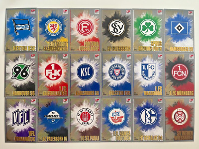 Topps Match Attax EXTRA Bundesliga 2023/2024 - Alle 18 Club Logos 2.Liga - 23/24