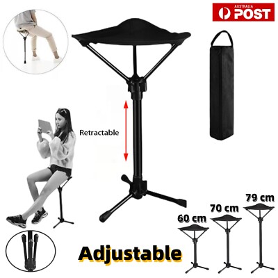 Portable Adjustable Folding Stool Extendable Seat Camping Fishing Travel Chairs