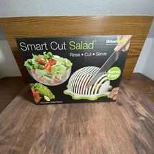 Urban Trend Smart Cut Salad,  Rinse, Cut & Serve With Salad Bowl,
